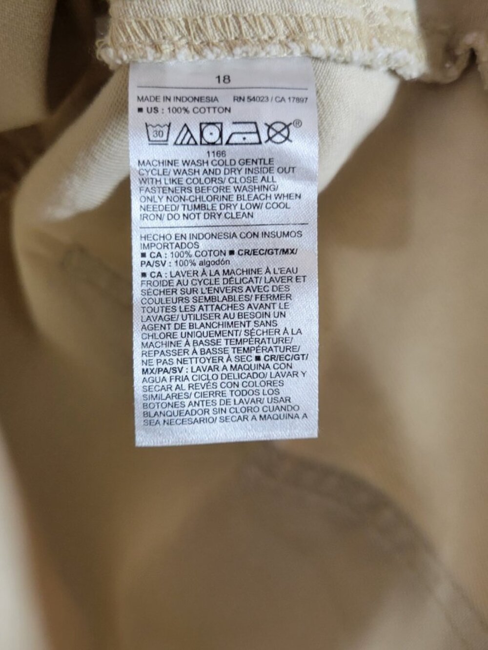 Old Navy Womens 18 Beige Denim Mini Skirt Button Front Pockets Jean Casual C1E - Picture 7 of 8
